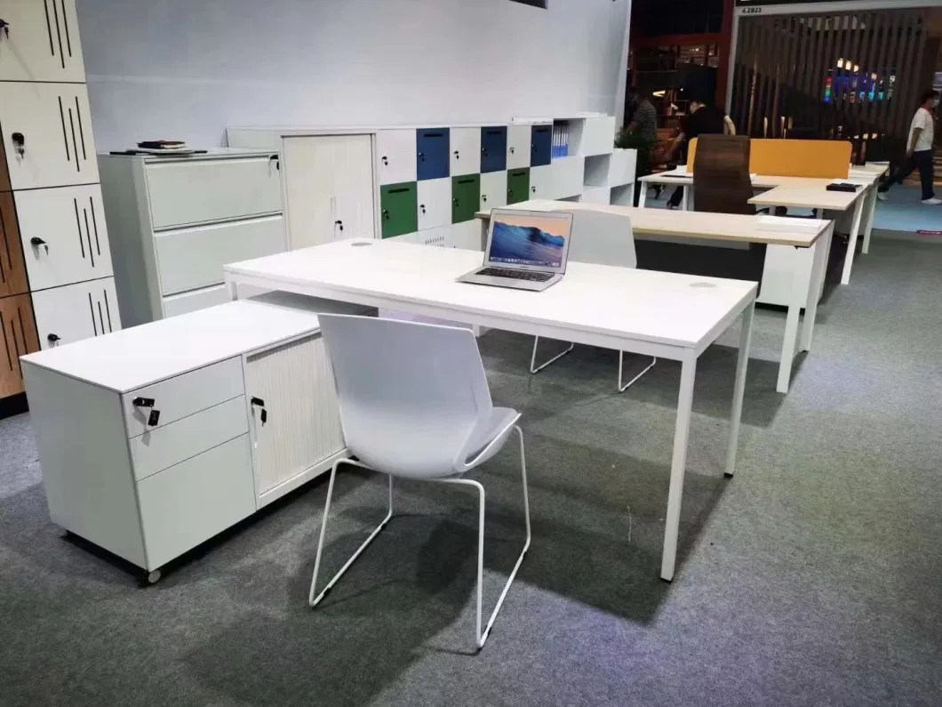 Modern Metal Office Desk with Drawers Simple Computer Table Steel Standing Desk Home Office Furniture