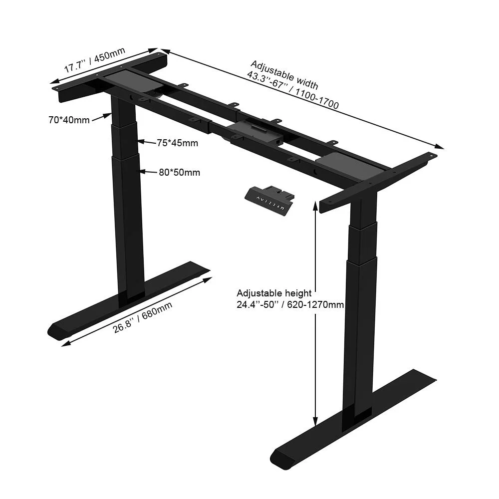 Modern Ergonomic Office Furniture Executive Tables Dual Motor Stand up Study Table Standing Desk Home Living Room Furniture Intelligent Height Adjustable Desk